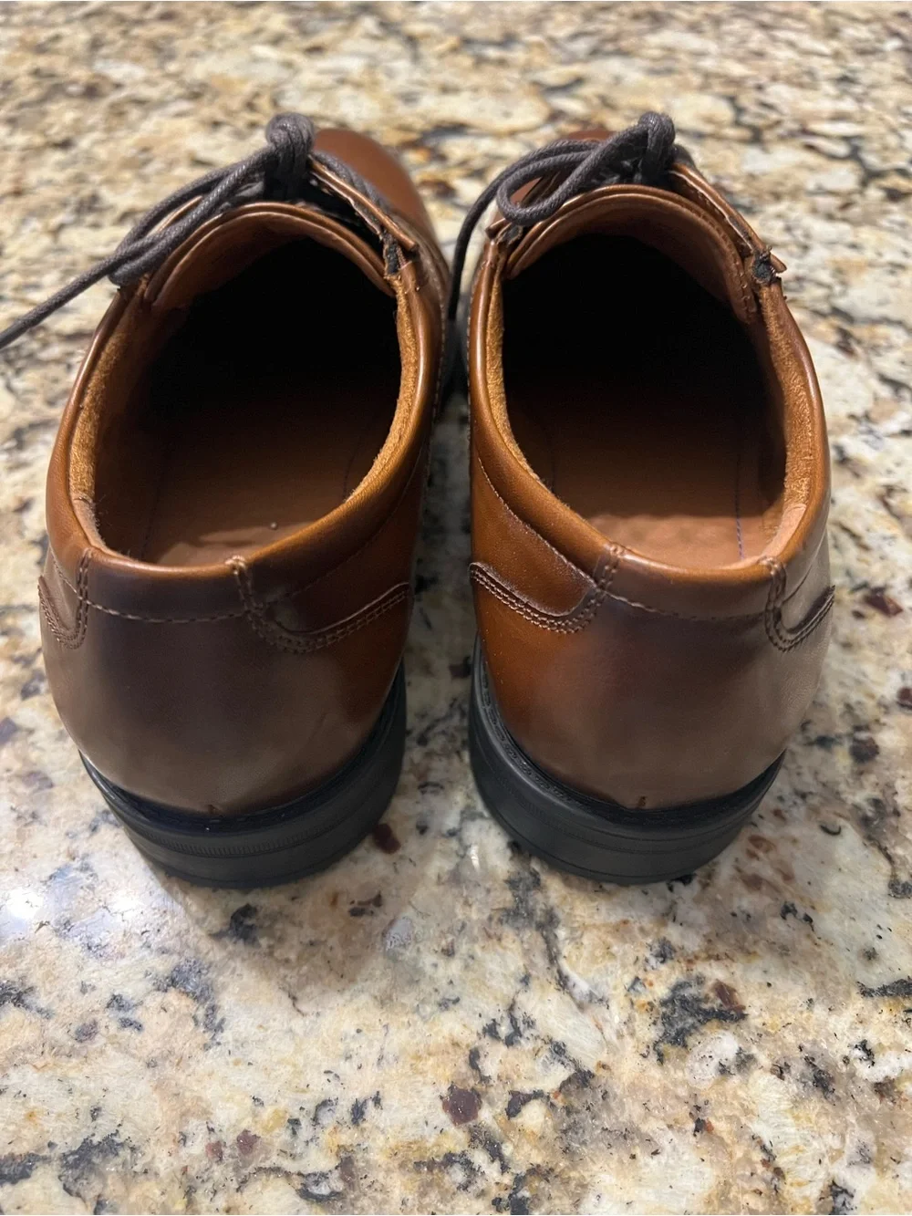 Apt. 9 Men's Cognac Leather Cap-Toe Oxfords
